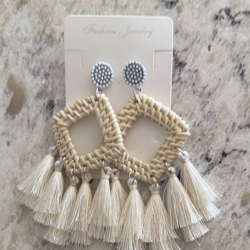 Woven Tassel Earrings